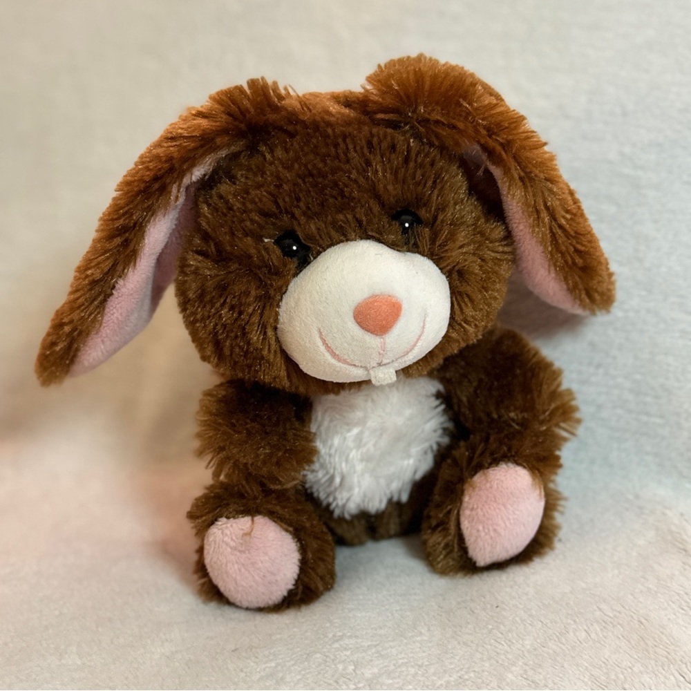 Easter Bunny Brown Stuffed Pink Ears & Feet White Belly Build A Bear Smallfrys